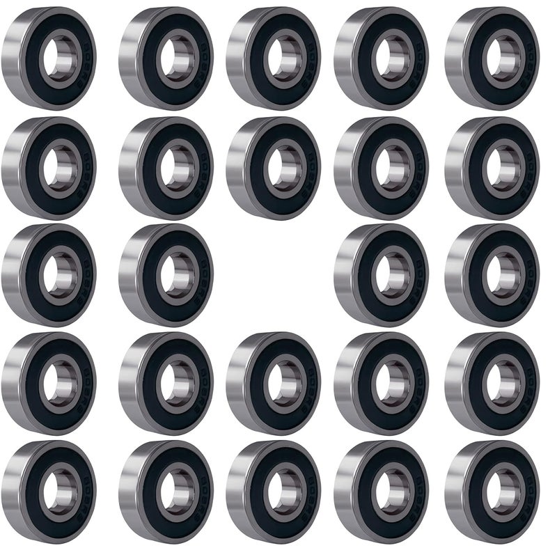 Tonmp 24 PCS 608-2RS Ball Bearings – Double Rubber Sealed Miniature Deep Groove Ball Bearings (8mm x 22mm x 7mm) (608 2RS) - Image 1